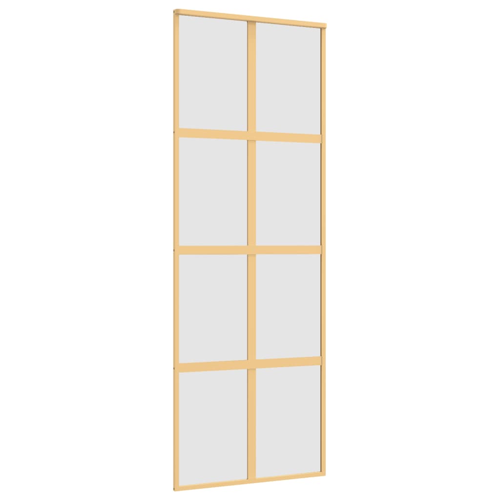 vidaXL Puerta Corredera de Aluminio y Vidrio ESG 76x205 cm Deslizante Color Dorado, Blanco, Negro y mas