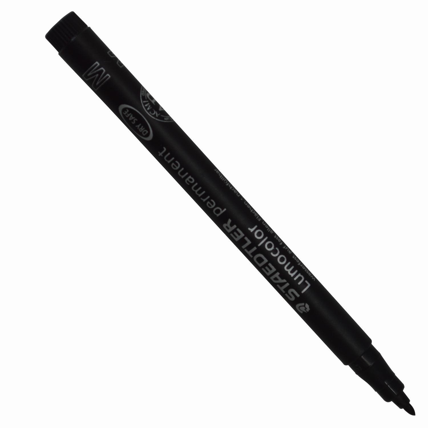STAEDTLER - Lote de 3 rotuladores permanentes "Lumocolor 317M", punta 1 mm, color negro