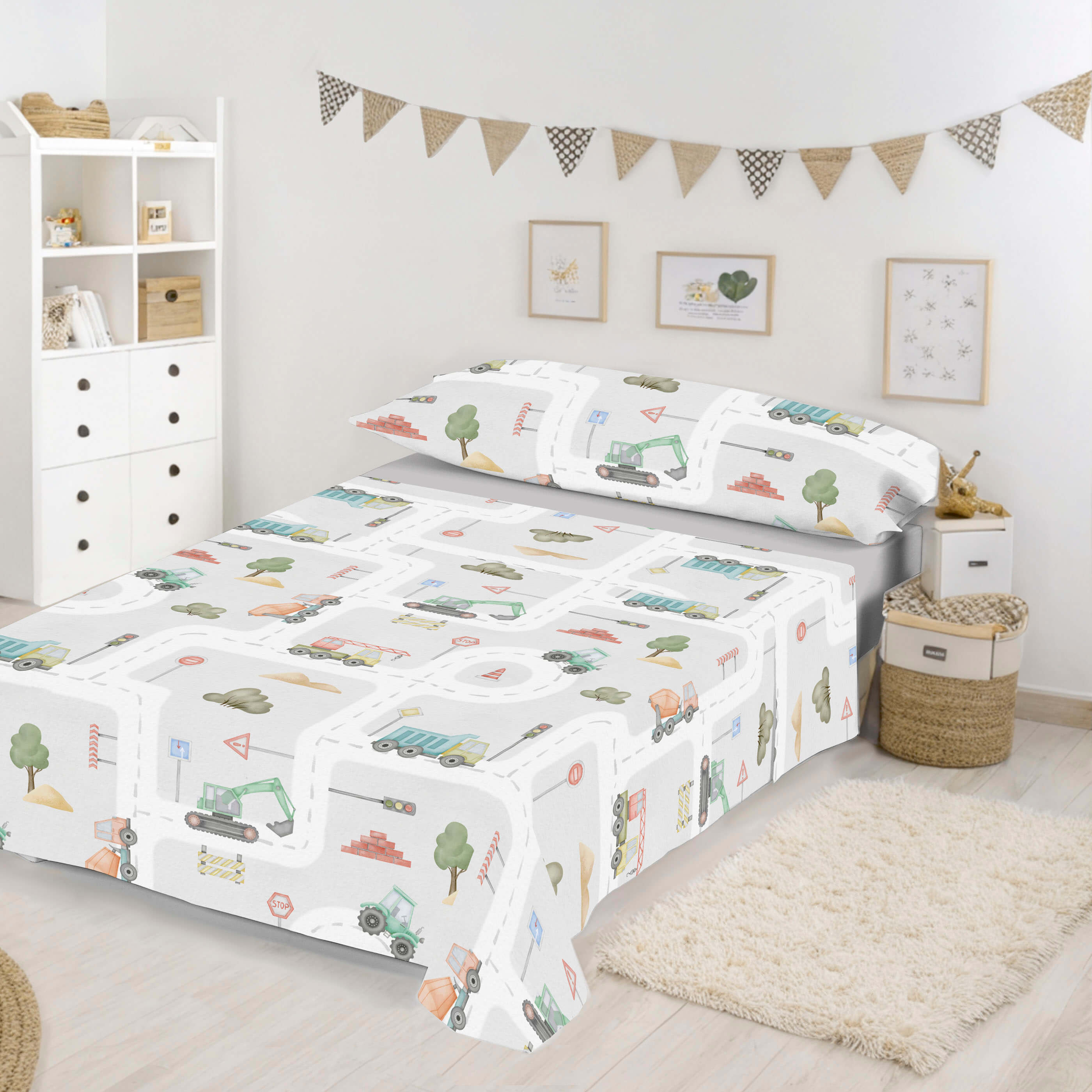 COOL KIDS - Juego de Sábanas Infantil Estampado - 100% Algodón - Extra Suave - 9 Modelos Disponibles - Cama 90/105 cm - Fabricado en España