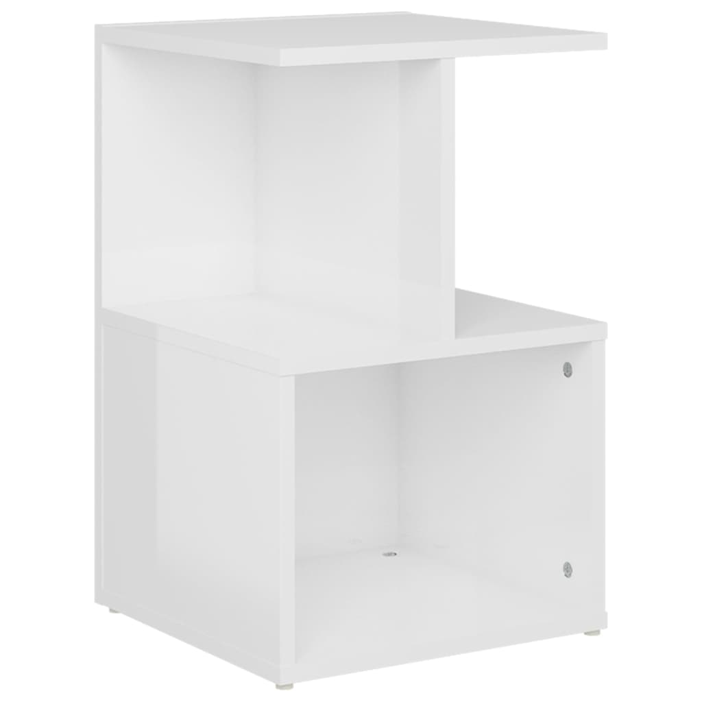 Vidaxl Mesita de Noche Madera Contrachapada 35x35x55 Cm Blanco