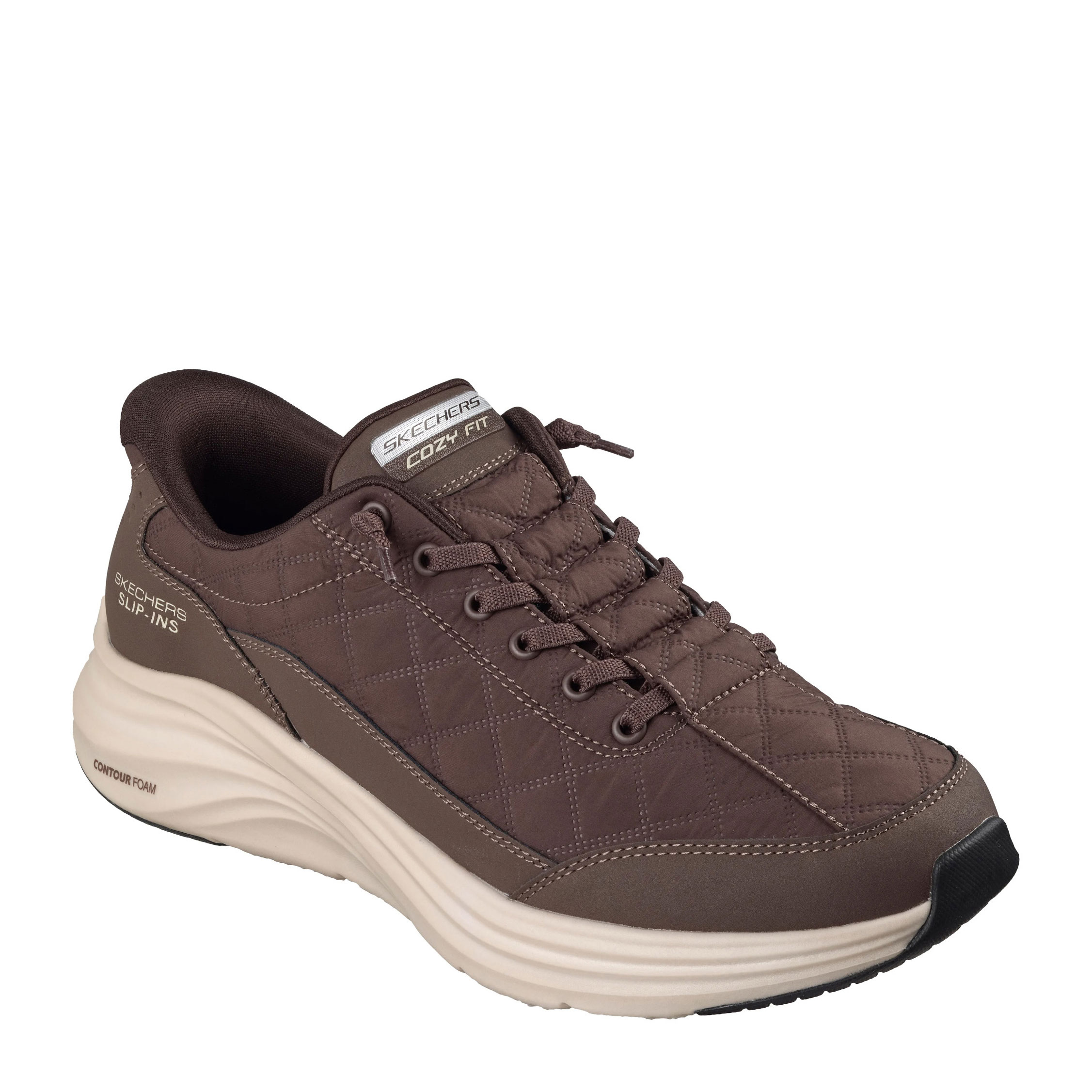 Skechers Zapatillas Hands Free Slip-Ins: Contour Foam - Cozy Fit 232619-BRN , para Hombre