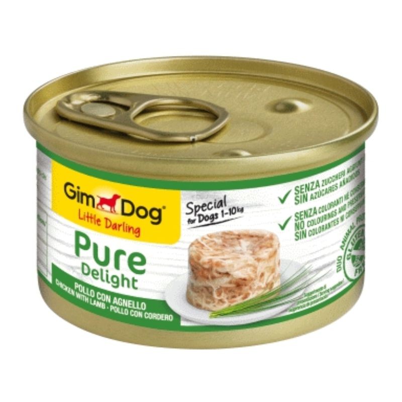 Gimdog - LATA PERROS  Pure Delight POLLO/CORDERO, 85gr