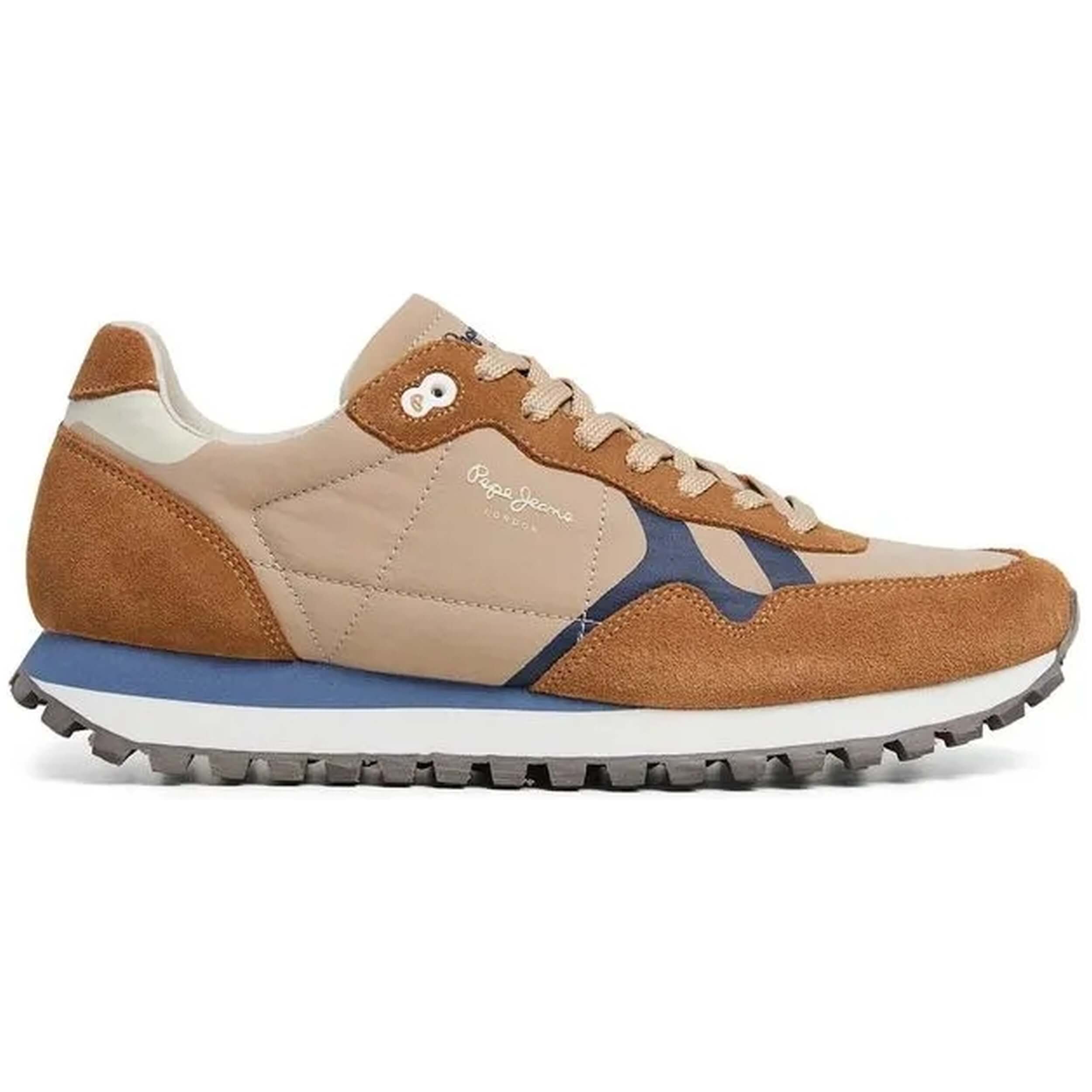 Zapatillas Pepe Jeans Brit-On Prints para hombre en color marron