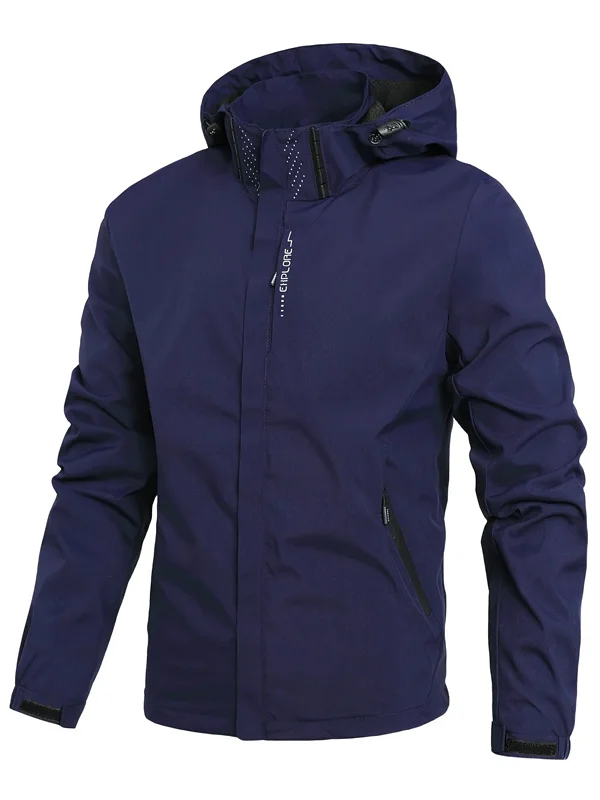 TK Chaqueta Impermeable Para Hombres Ligera Con Capucha Para Senderismo Y Escalada Resistente Al Viento Ropa Exterior De Otoño