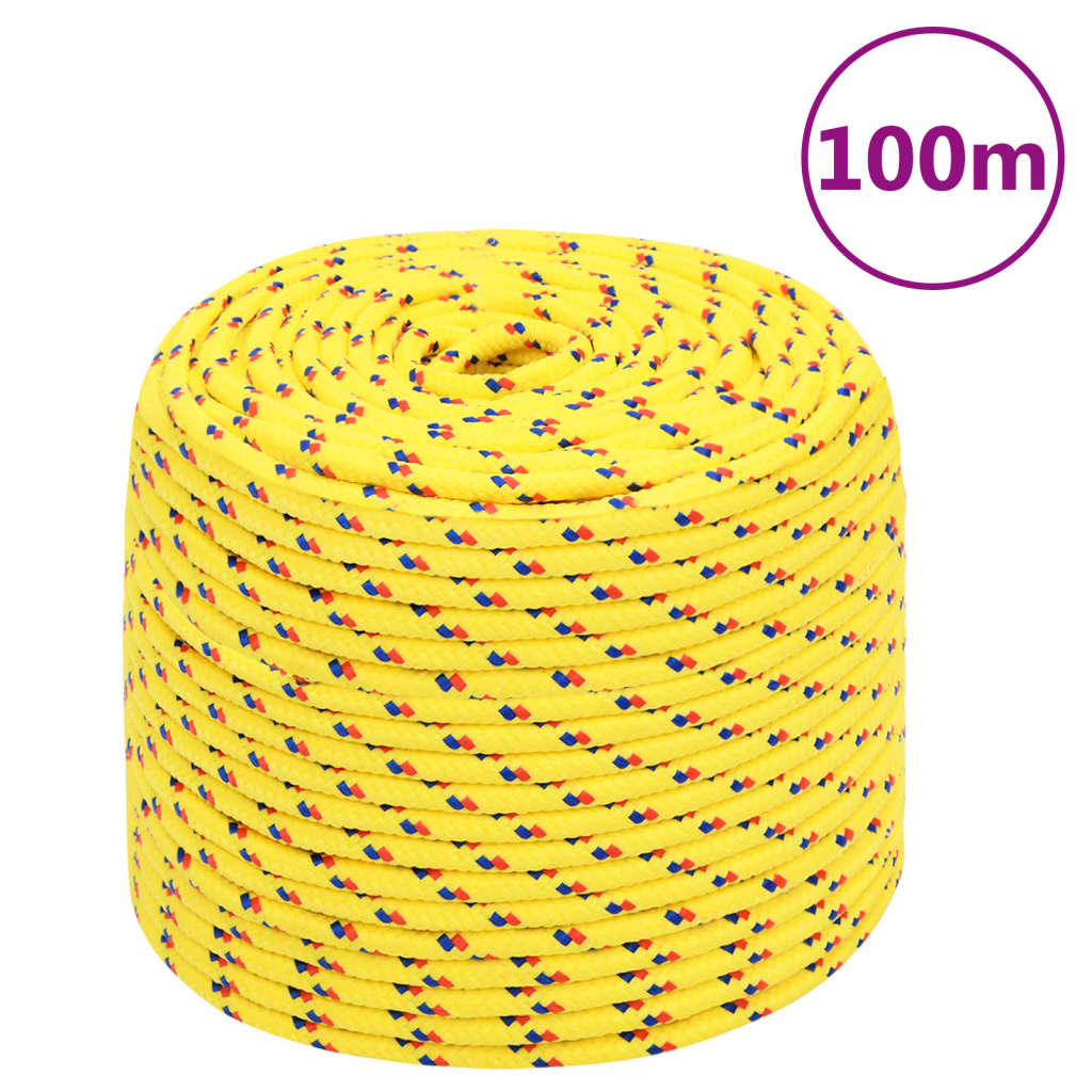 vidaXL Cuerda de barco polipropileno 8 mm 100 m cuerda Color Amarillo,  Blanco,  Azul y mas