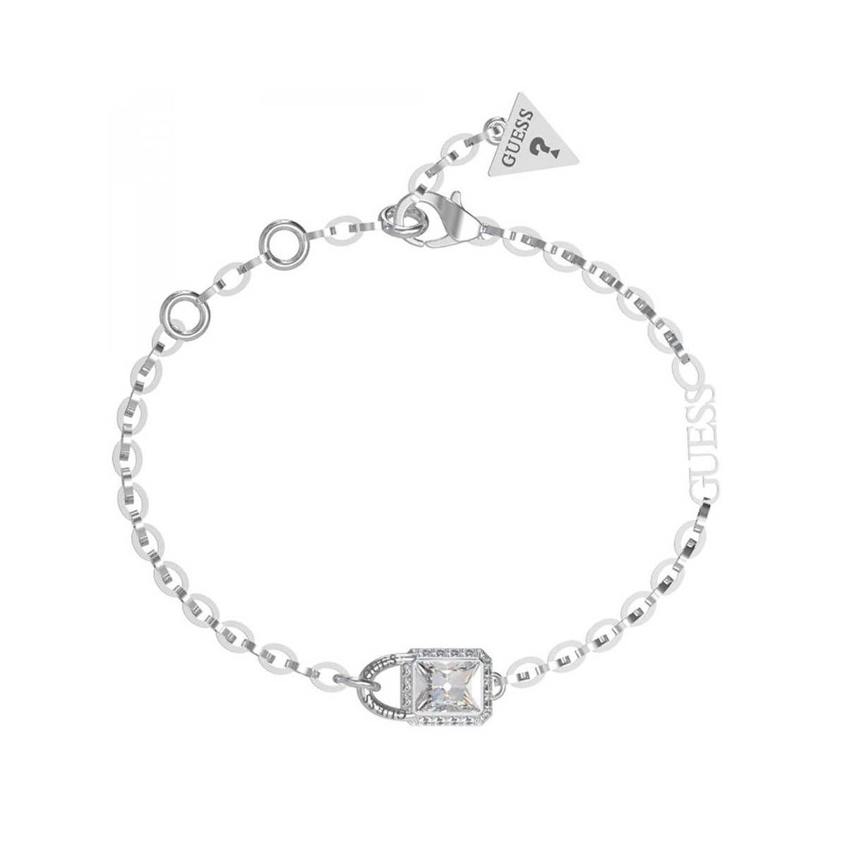 Pulsera Guess Mujer SHINY PADLOCK JUBB02195JWRHS acero inoxidable candado cristal logo marca