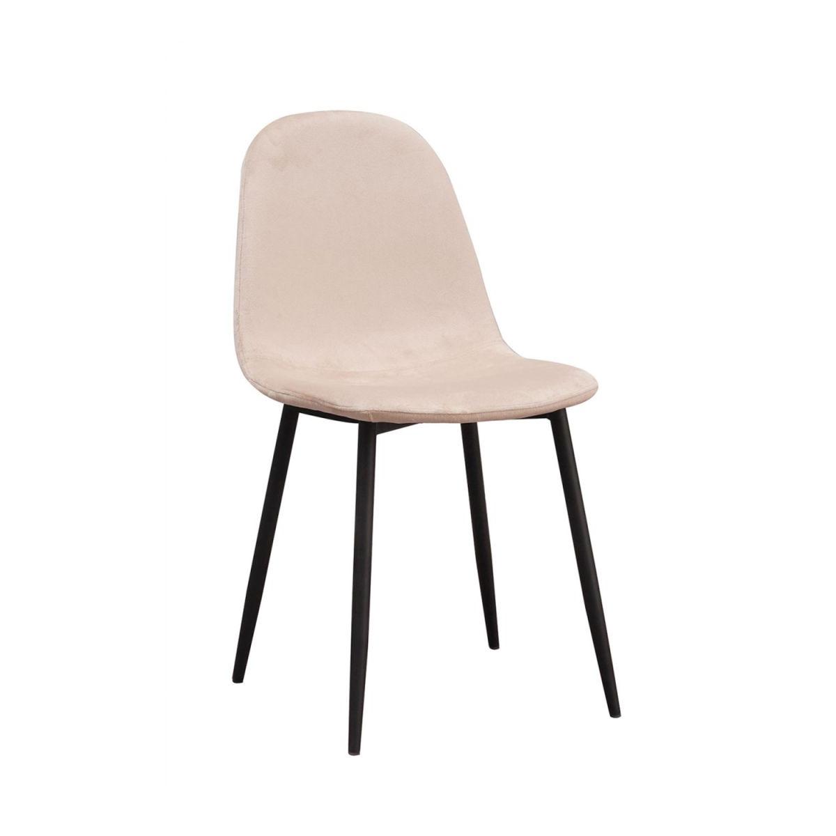 Regalos Miguel - Sillas - Silla Teok Black Terciopelo - Beige