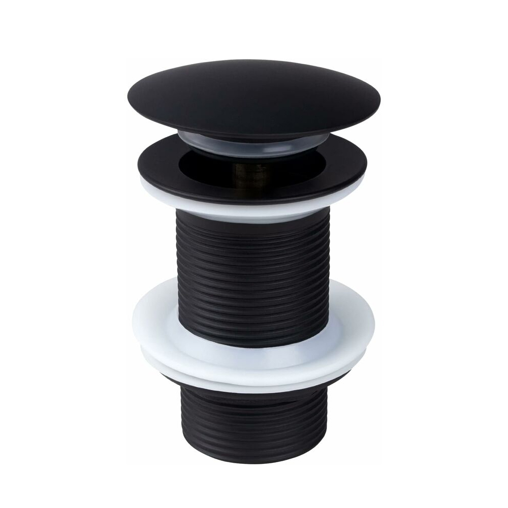TK Desagüe universal, Desagüe para lavabo sin rebosadero Negro, Desagüe para lavabo, Desagüe emergente para lavabo