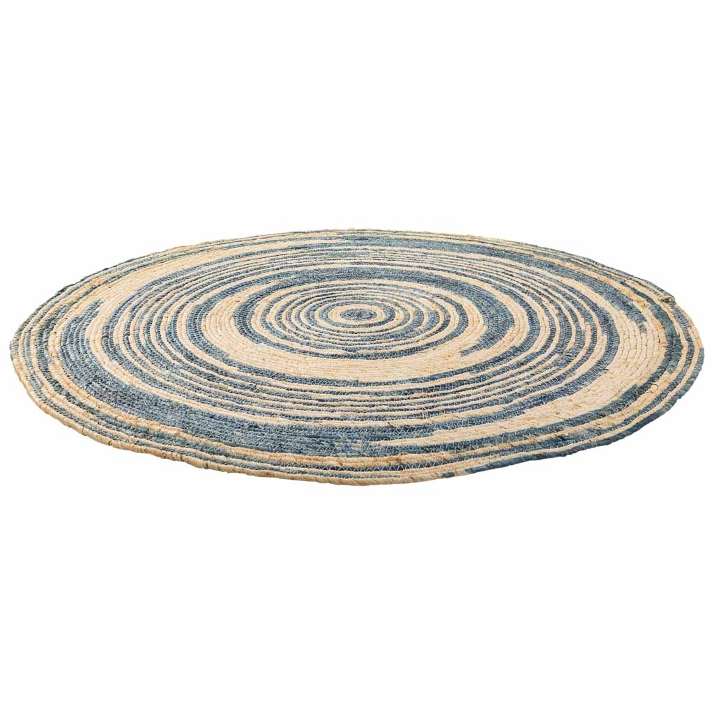 Wonderlust Deco - Alfombra redonda de yute color marrón d120x1 Multicolor D120x1h cm