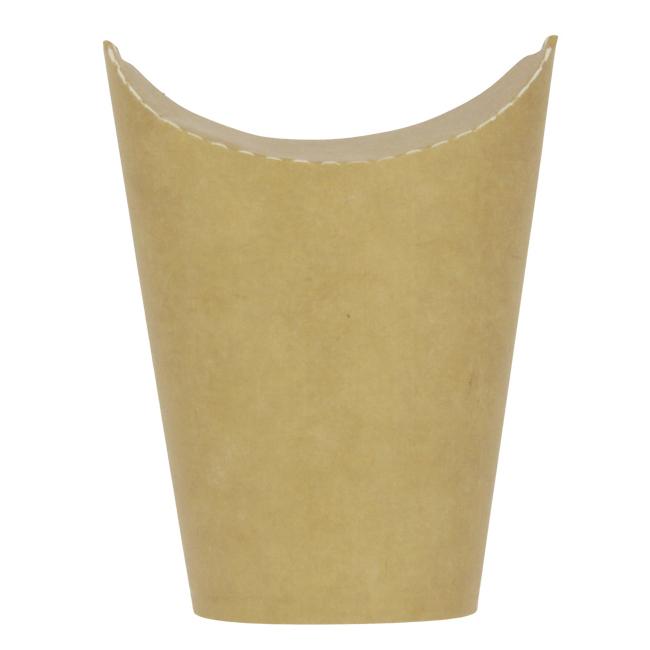 MONOUSO | Vaso Antigrasa Cartón Efecto Kraft con Solapa 16Oz/480ml (1000 Uds)