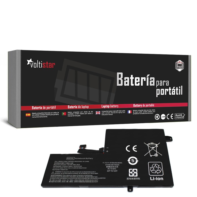 BATERÍA PARA PORTÁTIL HP CHROMEBOOK 11 G5 AS03XL HSTNN-IB7W 918340-1C1