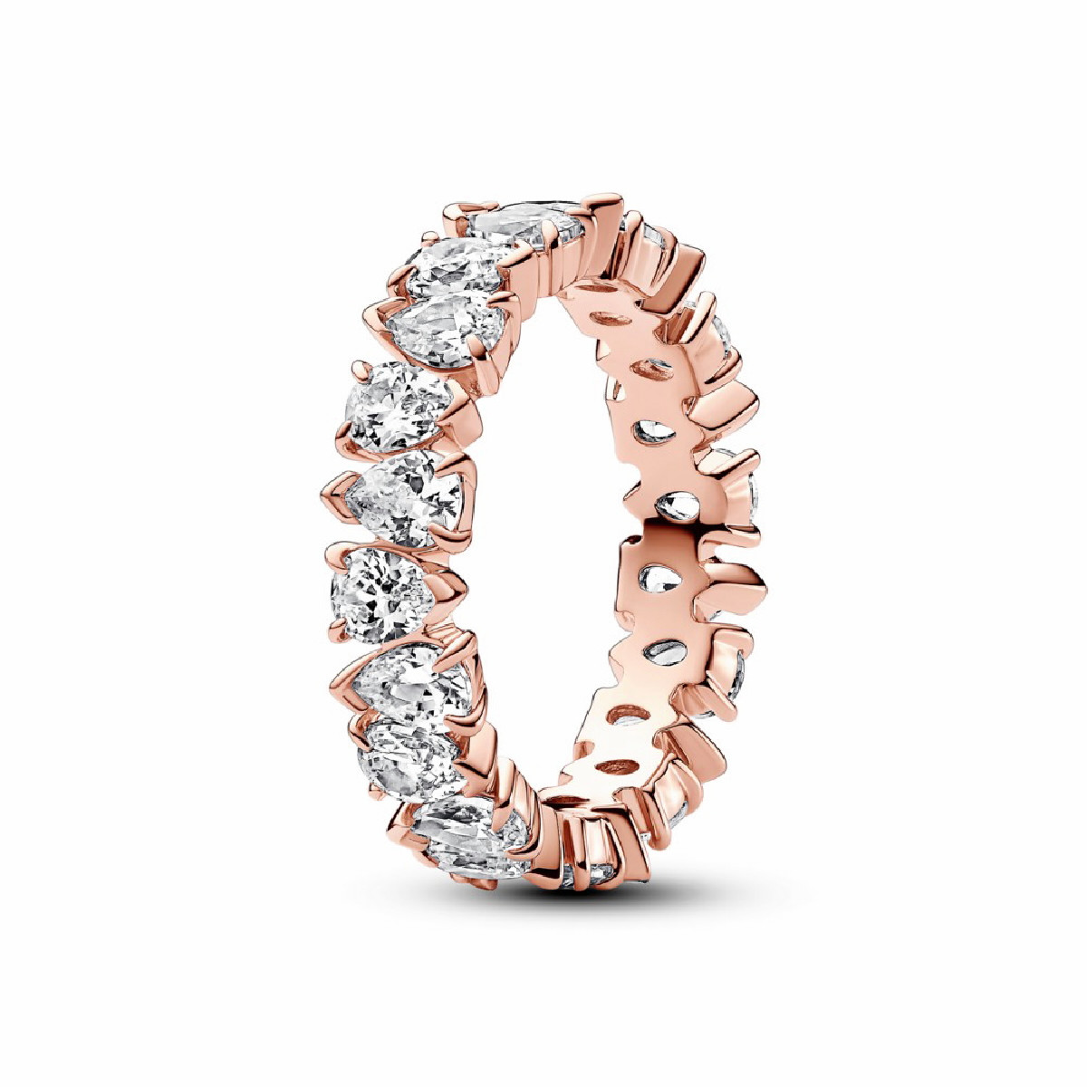 Anillo Pandora Banda Brillante Alterna Rose 183021C01