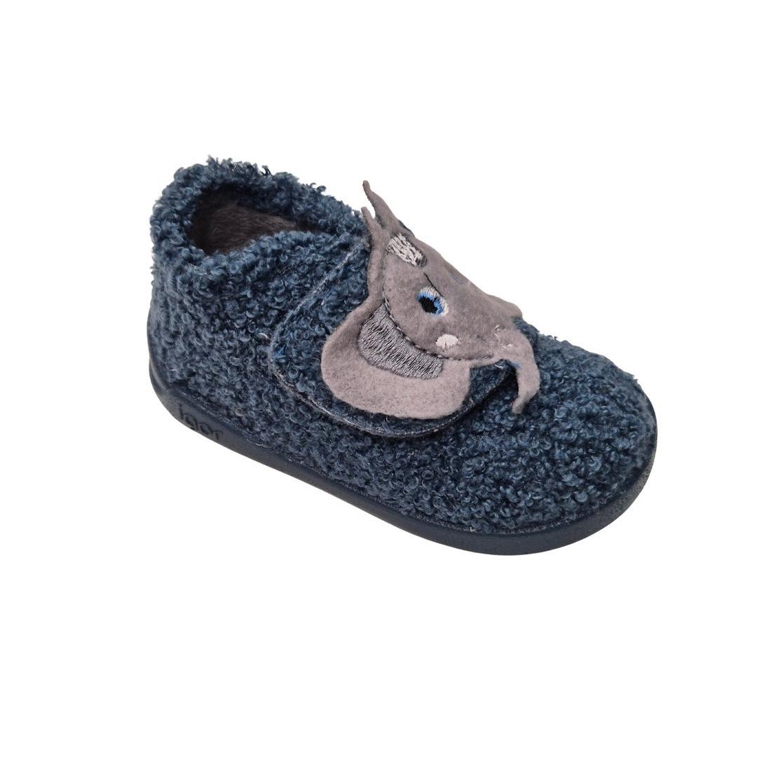 Igor - Zapatillas de casa barefoot para niños modelo W10352 en color azul, diseño ergonómico y flexible