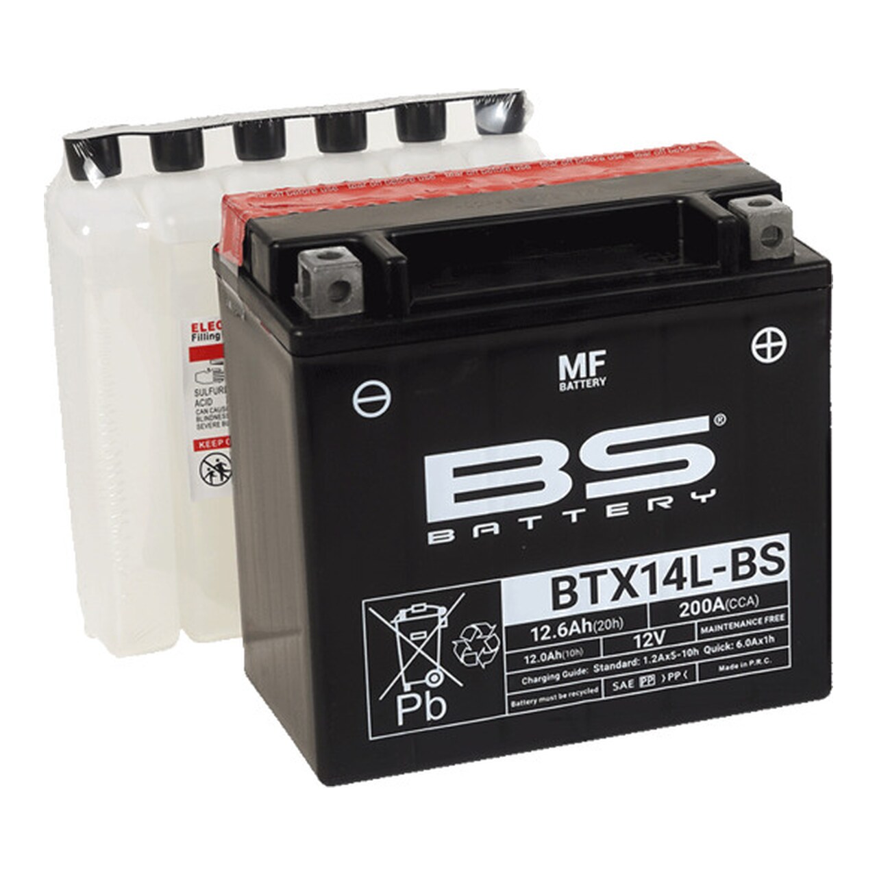 Batería De Moto Sin Mantenimiento Btx14l-Bs 12V 300605 246610205
