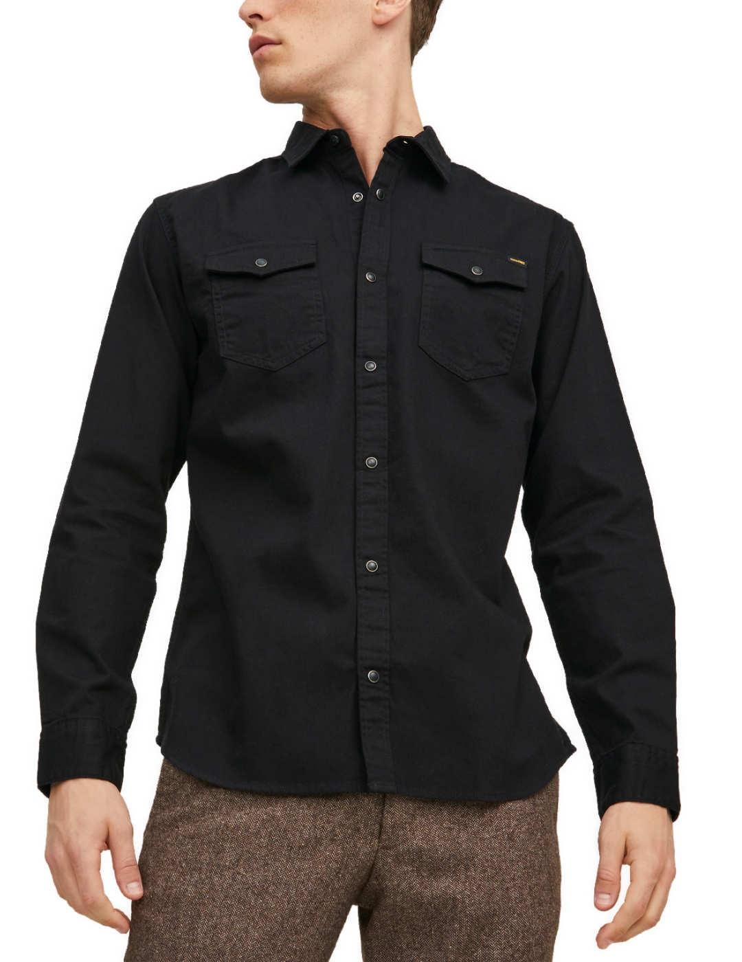 Camisa Jack&Jones Sheridan negro denim para hombre