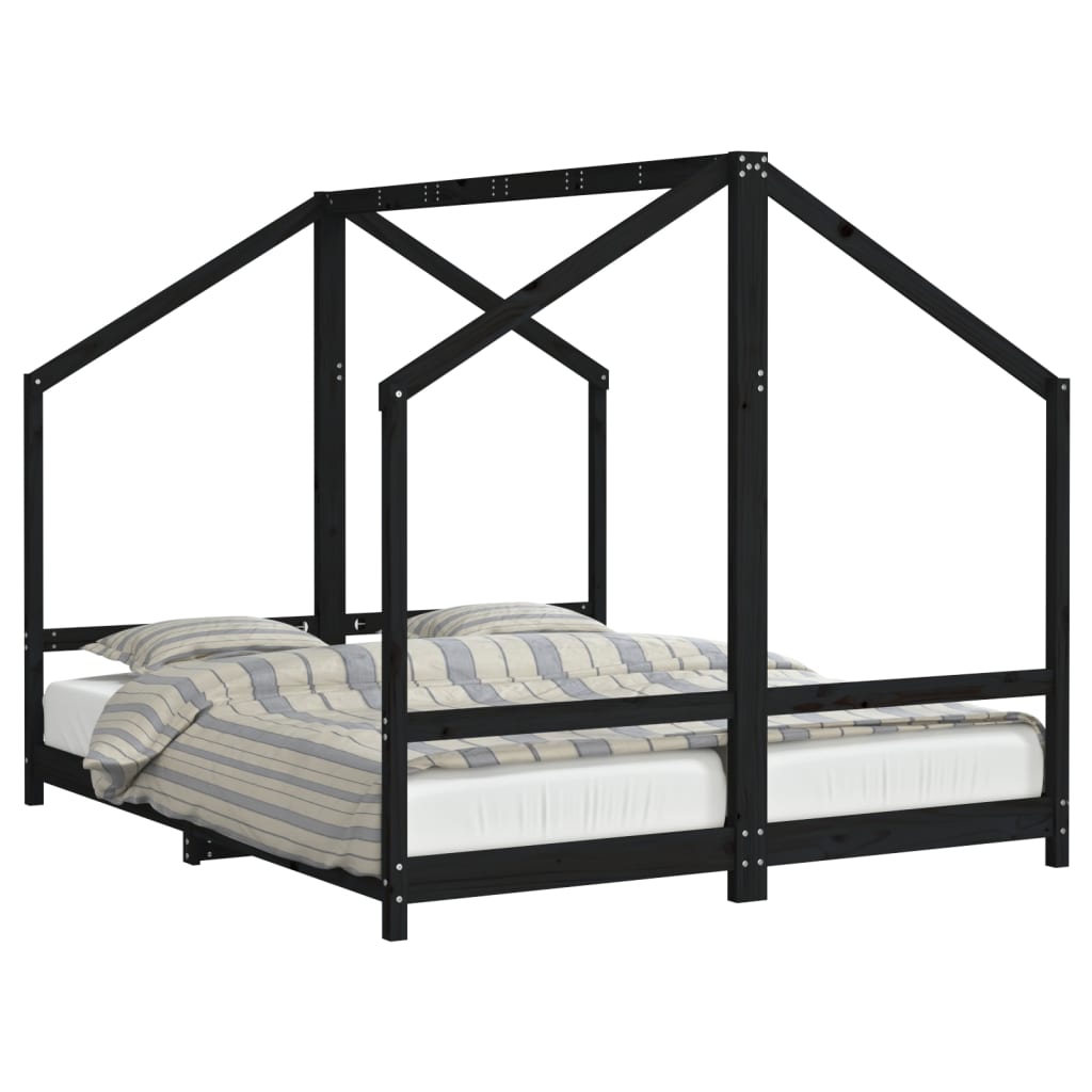 vidaXL Estructura de cama para niños madera pino 2x(80x200) cm