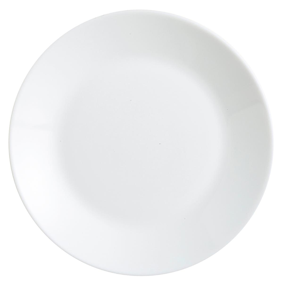LUMINARC ZELIE Caja 12 Platos Postre Opal 18CM Blanco Brillo Fabricado en Francia Reciclable