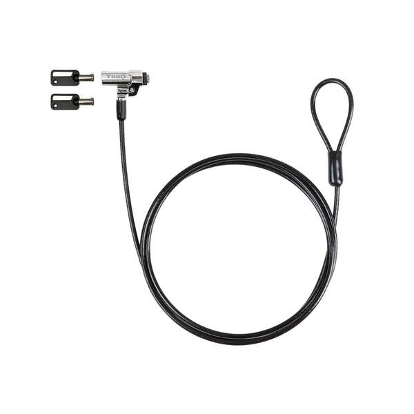 Tooq cable seguridad nano 2.5x6mm llave para portatiles - color gris