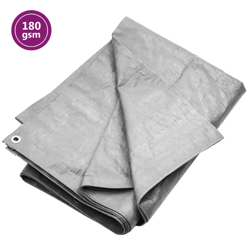 vidaXL Lona HDPE 180 g/m² 3x5 m Toldo Camping Cubierta Refugio Acampada Color Blanco,  Gris,  Verde y mas