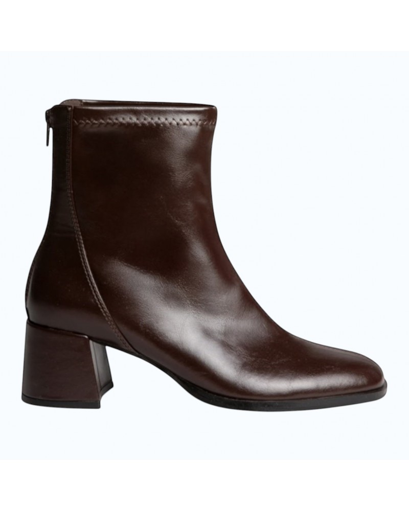 Corina - Botines de tacón Corina 11822 para mujer diseño vintage con cierre lateral cómodo y estable en piel sintética