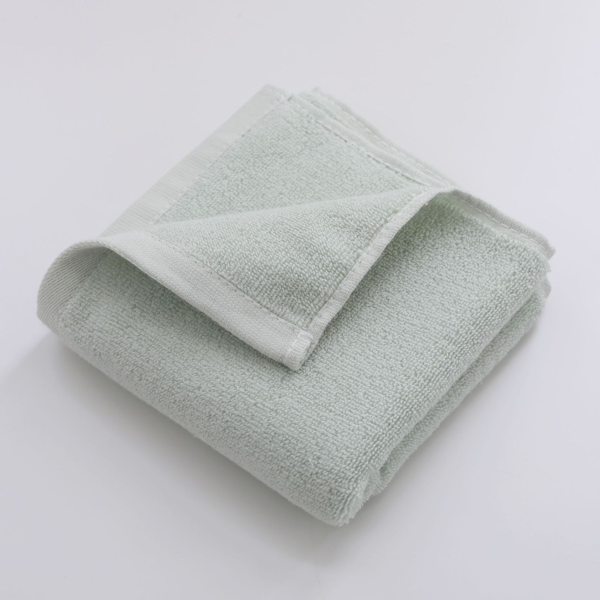 Toalla ligera y sencilla de algodón puro, color liso, para lavado facial, toalla doméstica absorbente, gruesa, sin pelusa, de algodón doméstico, suave