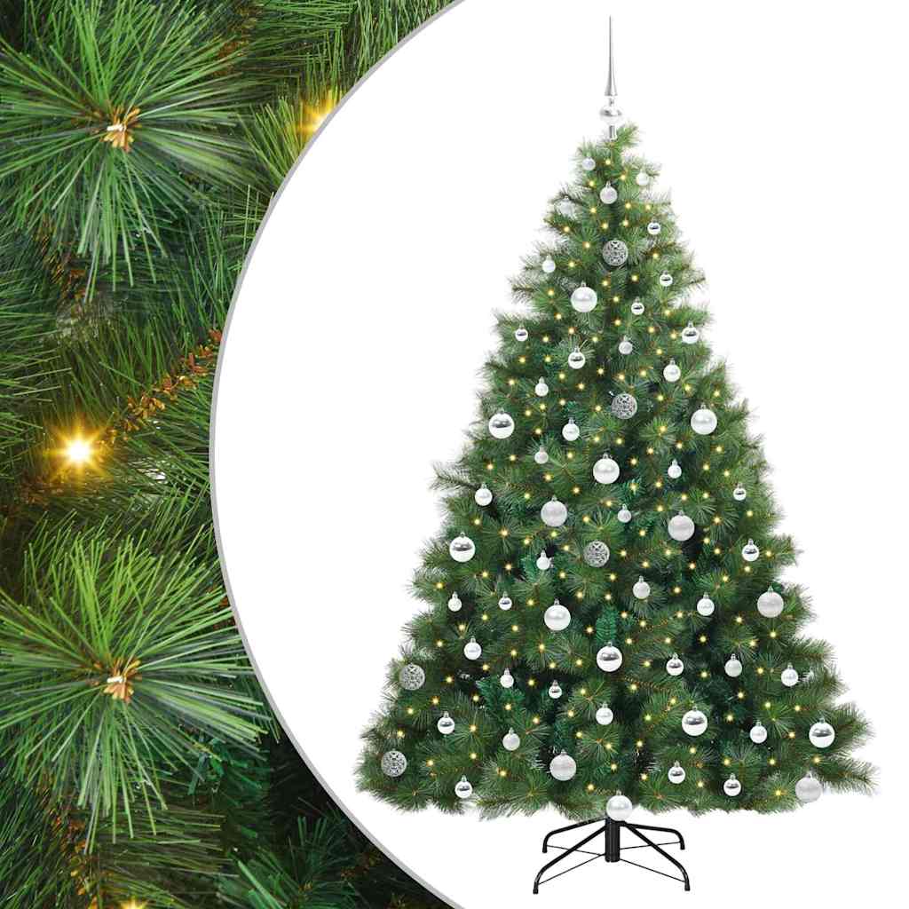 vidaXL Árbol de Navidad artificial con 300 LED Verde 180 cm PE y PVC