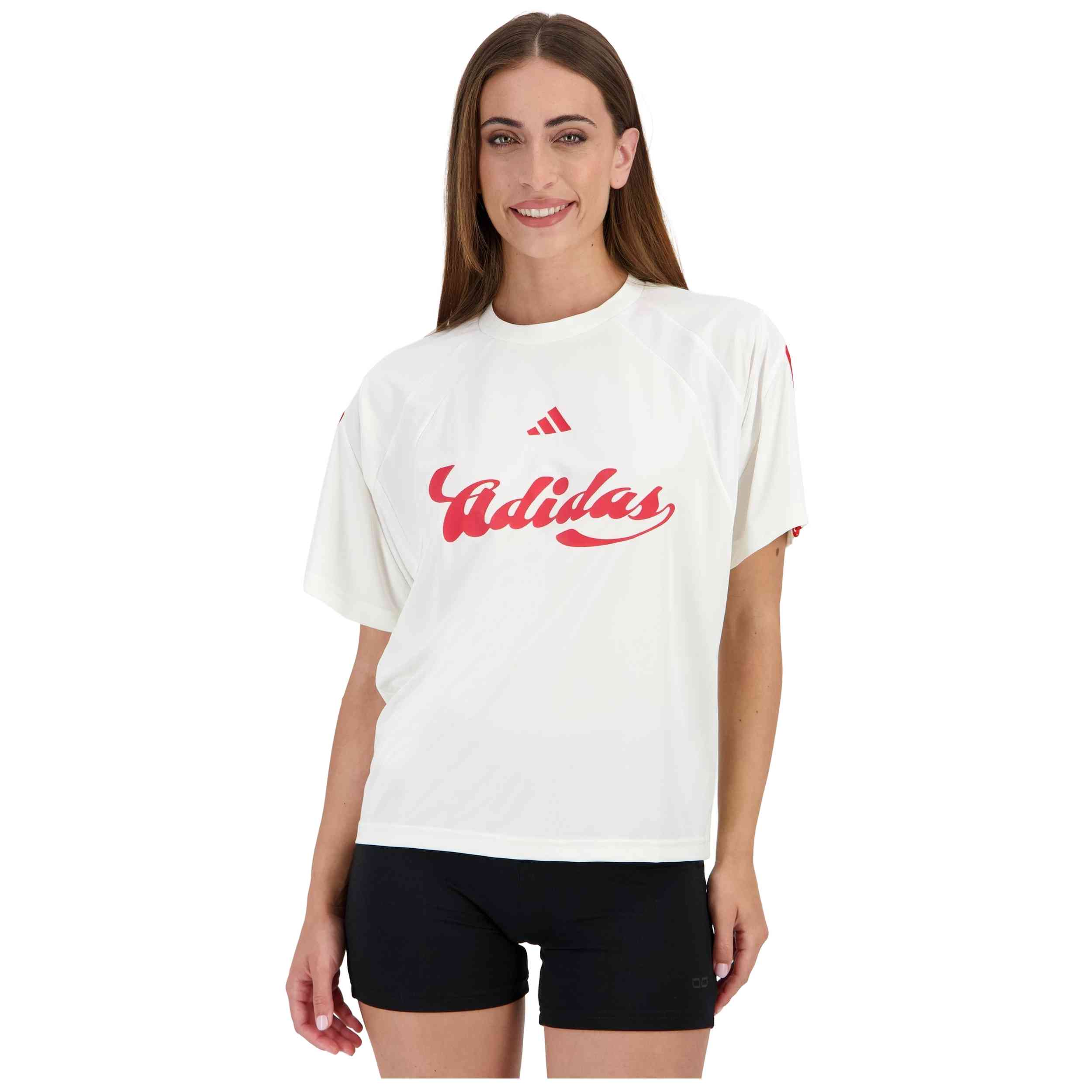 Camiseta De Manga Corta Adidas modelo KC4005 para hombre y mujer en color Blanco