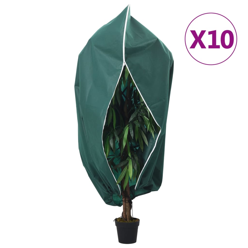 vidaXL Cubiertas para Plantas conllera Fundas 10 uds 70 g/m² 1x1,55 m Color Verde,  Blanco,  Beige y mas