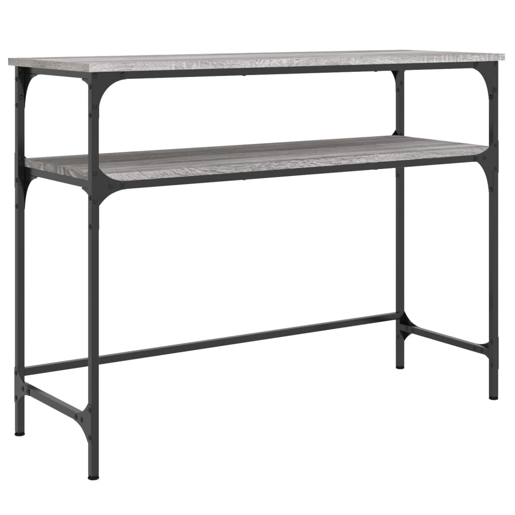 Vidaxl Mesa Consola Madera de Ingeniería 100x35,5x75 Cm Negro
