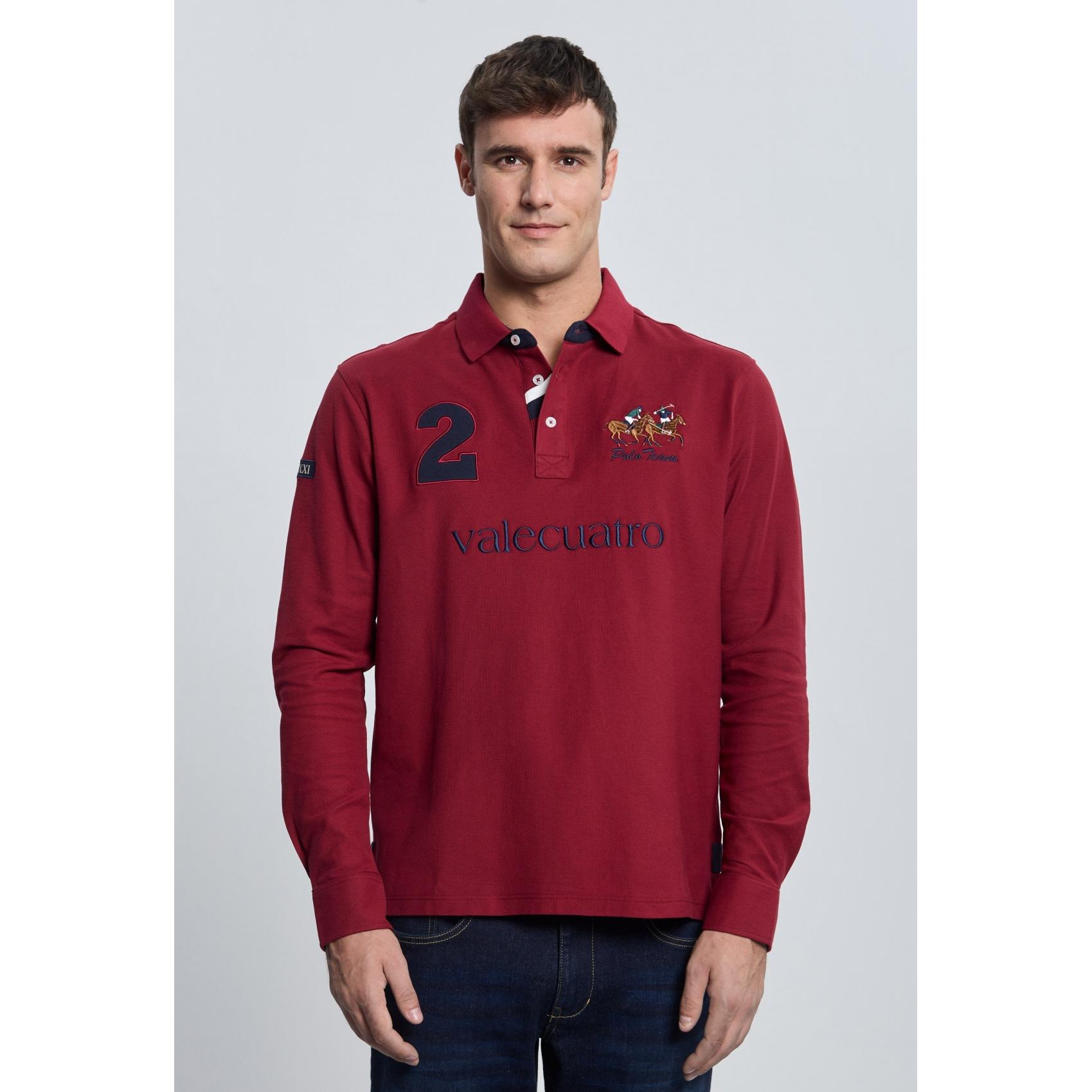 Polo Valecuatro modelo caballos burdeos