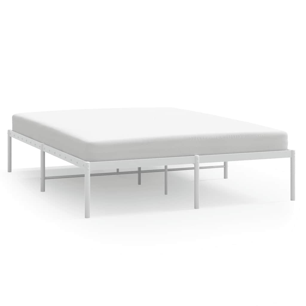 vidaXL Estructura de cama sin colchón metal blanco 140x200 cm