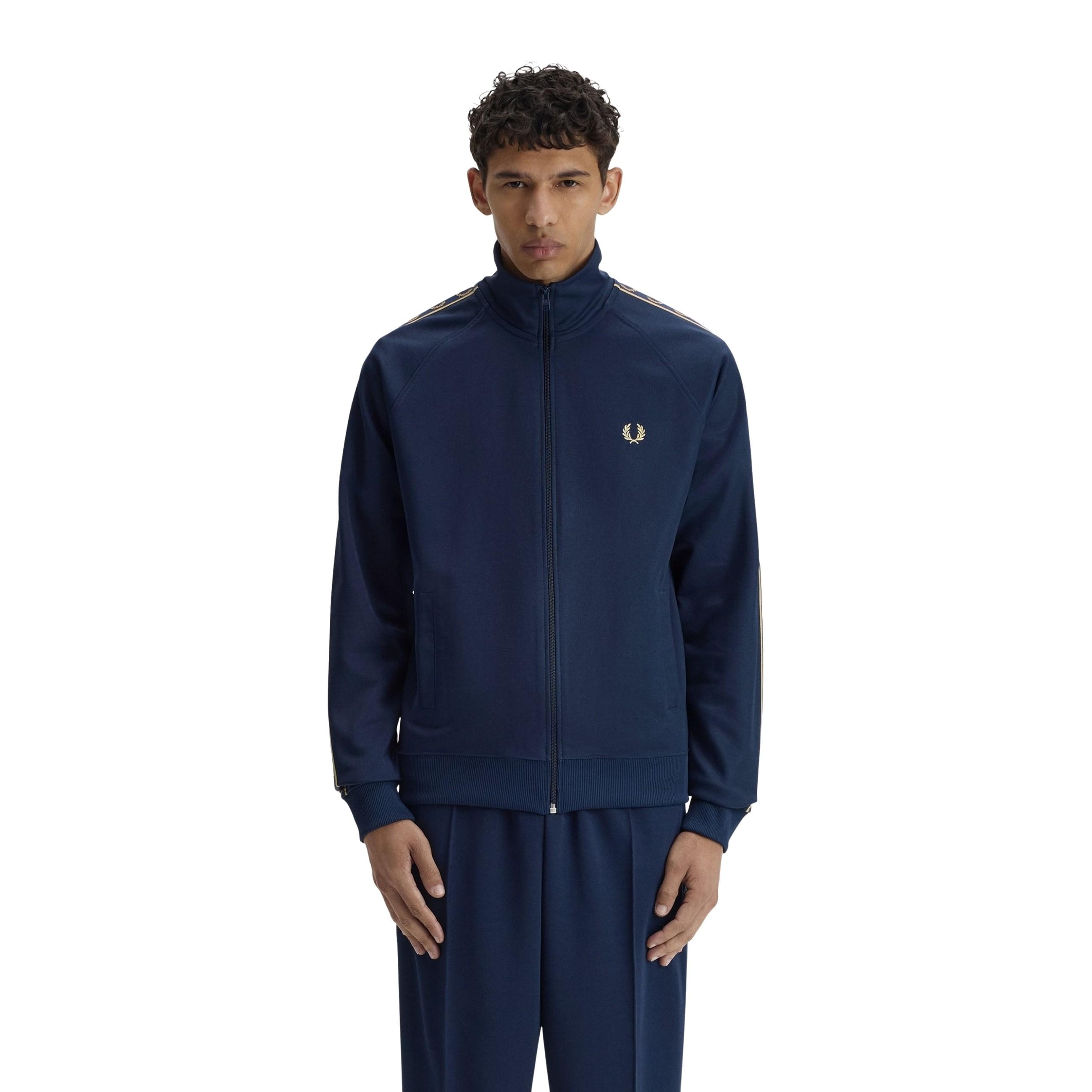 CHAQUETA FRED PERRY MARINO CONTRAST TAPE TRACK JACKET