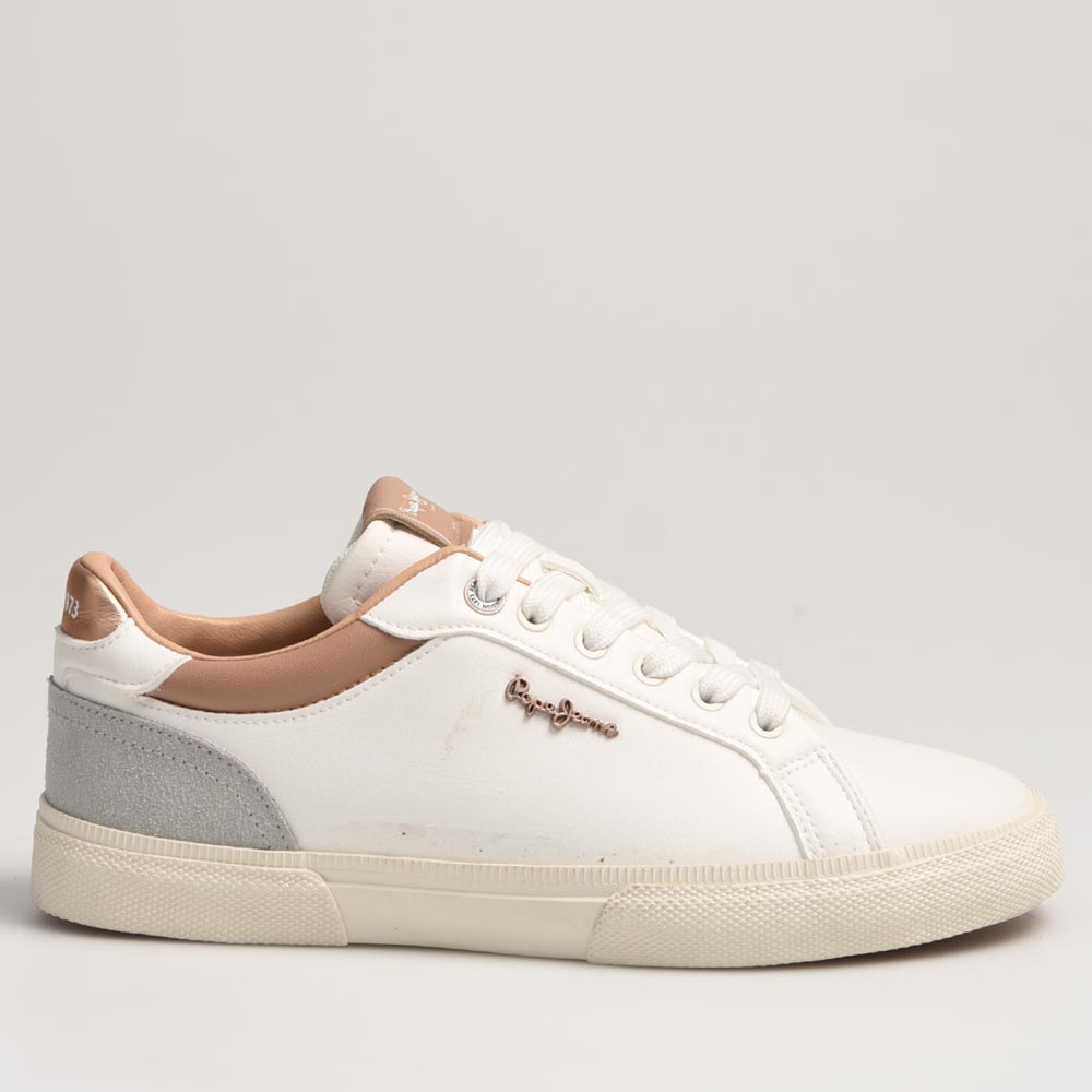 Zapatillas casual para mujer Pepe Jeans Kenton Court PLS31588 Blanco