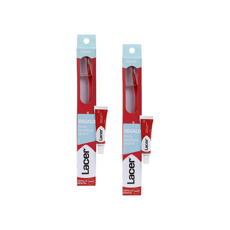 LACER 4 unidades CEPILLO DENTAL SUAVE #SURTIDO 2 paquetes