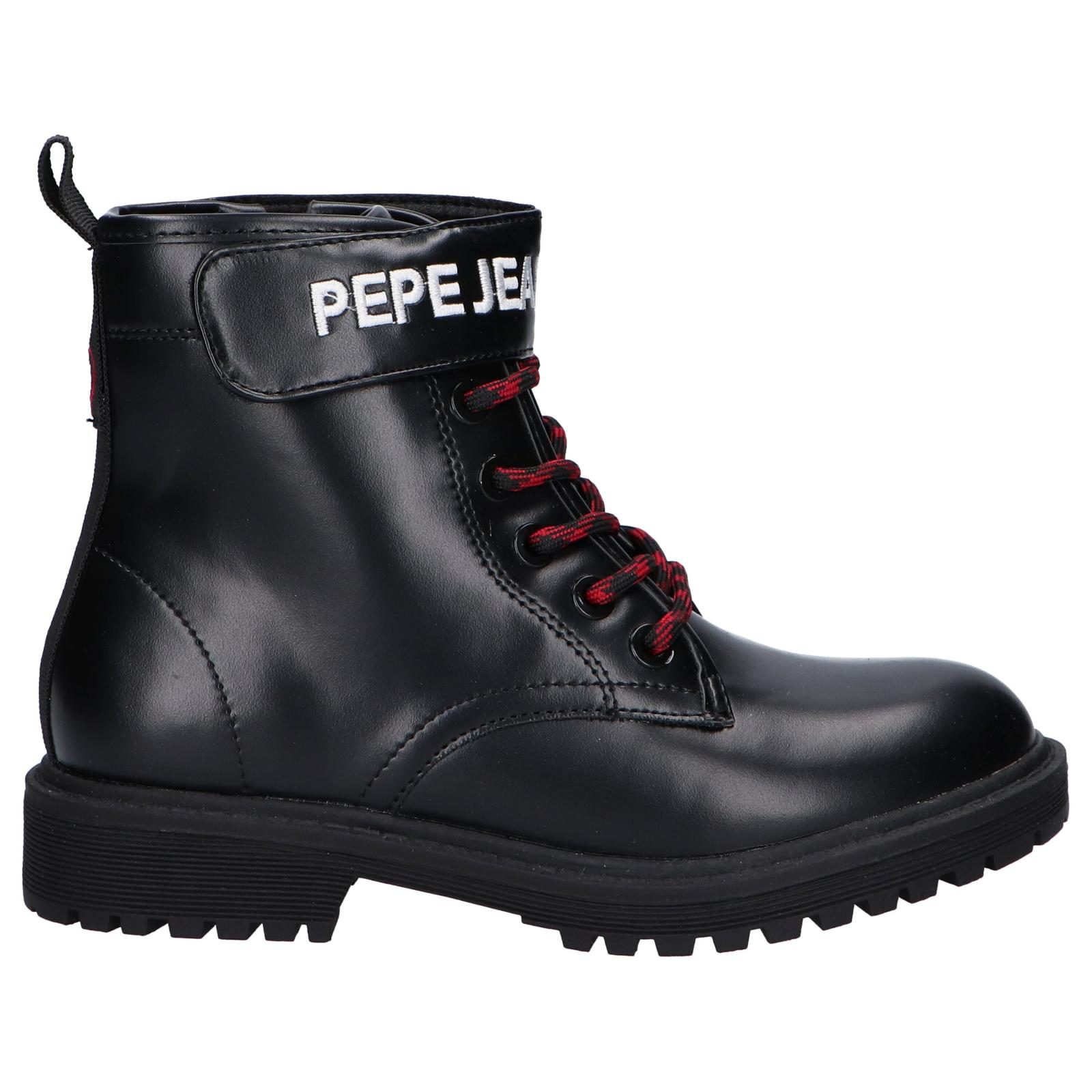 Women and Girl and Child Boots PEPE JEANS PGS50167 HATTON STRAP 999 BLACK