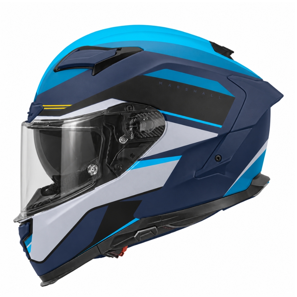 Casco Lola Moto Integral Marshall visor solar incluido ECE 22.06, pantalla preparada para pinlock