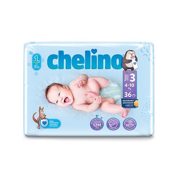 Pañal desechable Bebé Chelino Talla 3 4-10 kg 36 unidades