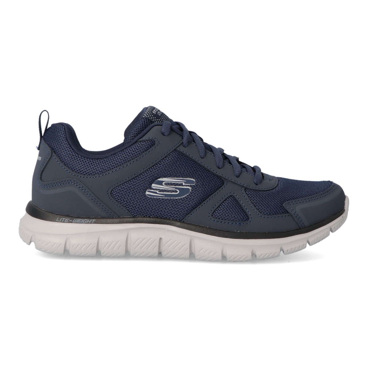 Skechers - Zapatillas deportivas SKE 52631 para hombre con plantilla Memory Foam, superior sintética y malla transpirable, color marino
