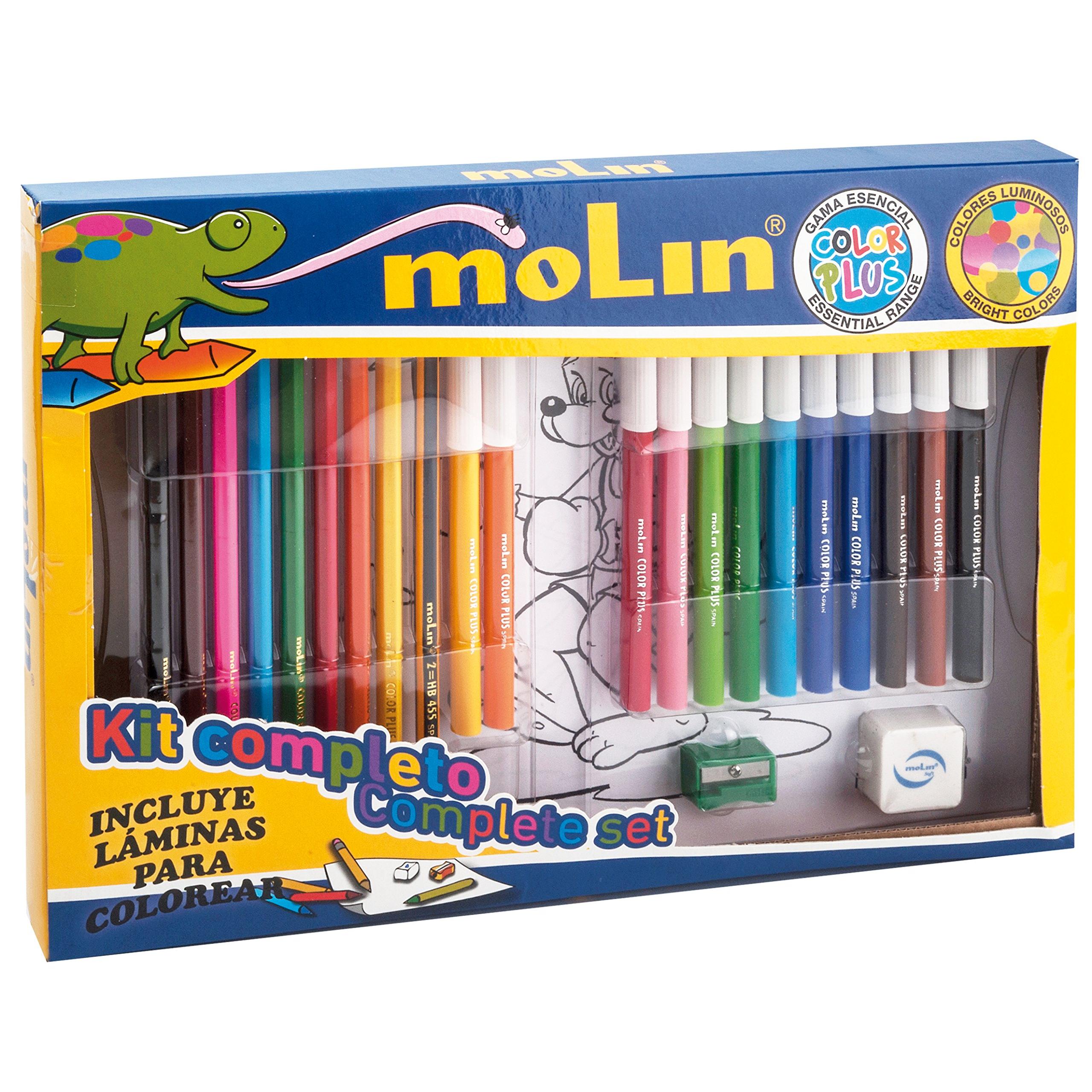 Molin SCP900 - Set de artículos para colorear con 24 accesorios