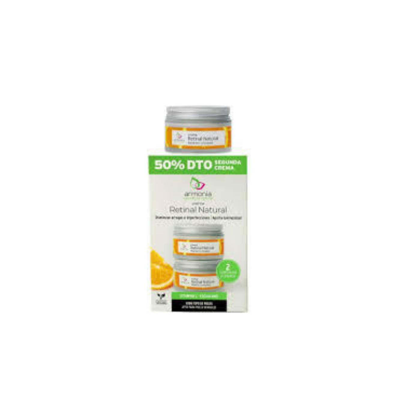 Pack Crema facial con retinal - PACK ARMONÍA RETINAL NATURAL 50 ml – Regenera, Ilumina y Reduce Arrugas y Imperfecciones con Potente Acción Renovadora + 50% DTO en la Segunda Unidad