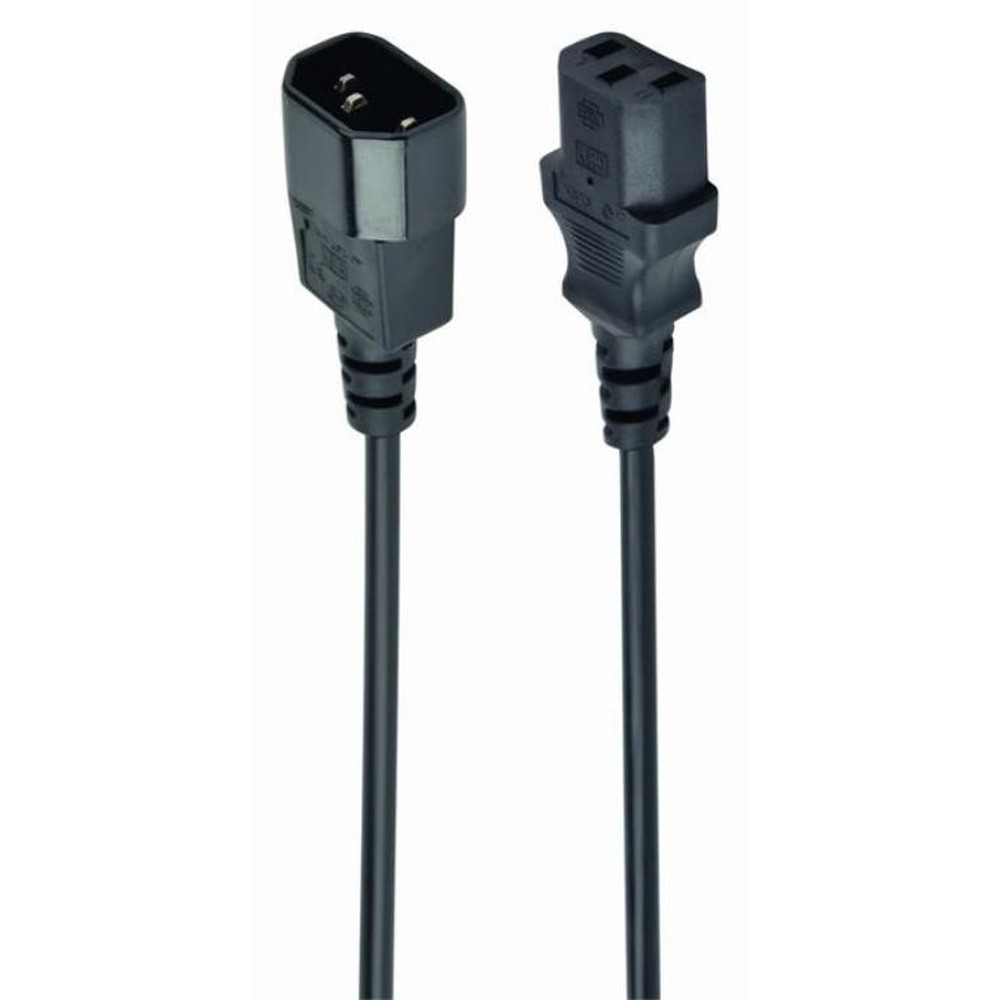 Gembird - Cable de alimentación PC-189-VDE para equipos informáticos, conector C14 acoplador en ambos extremos, longitud 1.8 m, certificación VDE, ideal para uso diario exigente y compatibilidad garantizada