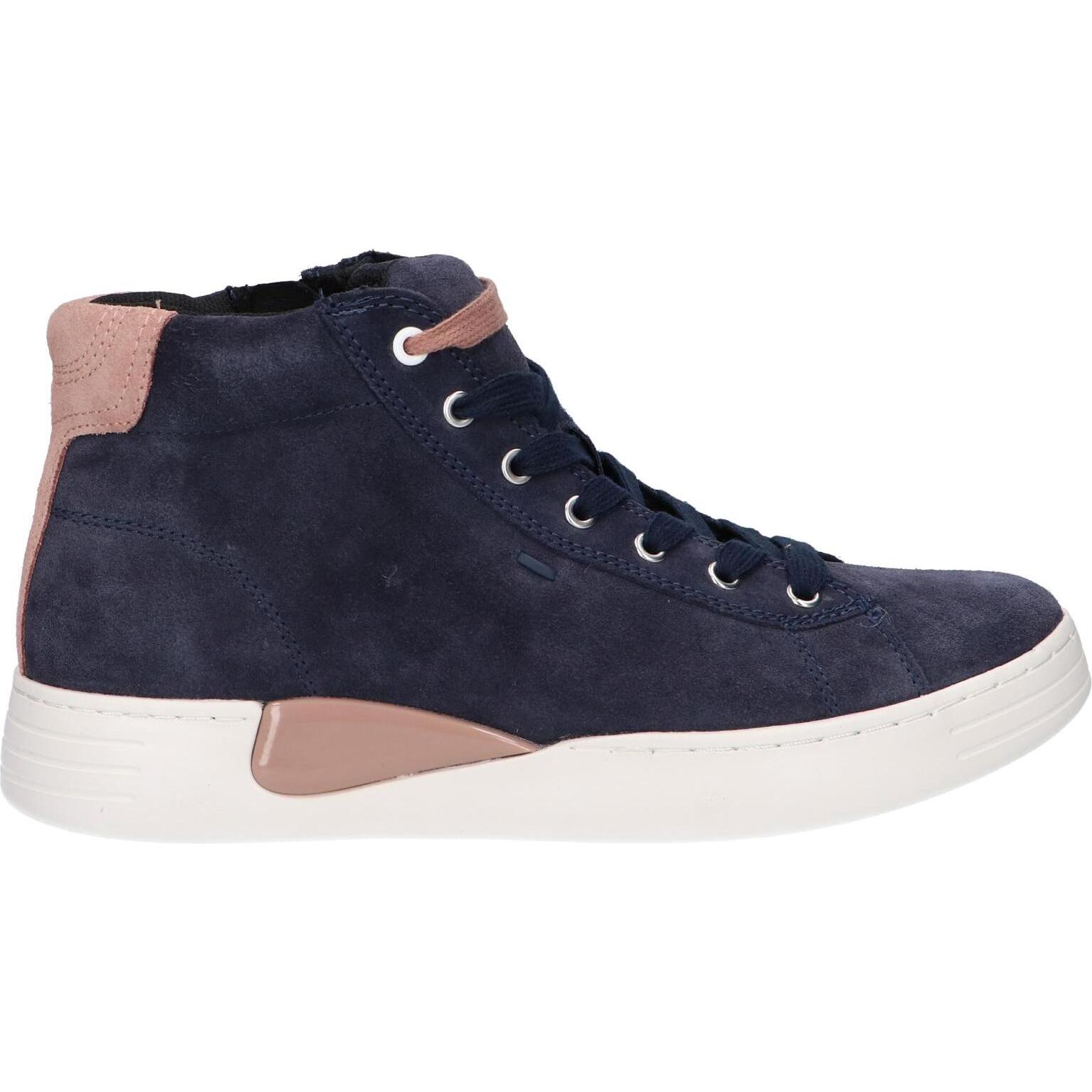 Geox Women's and Girls' Ankle Boots D2624C 00022 D LAURESSA C4N8J DK JEANS-DK ROSE, stylish leather footwear with padded insole, non-slip flexible sole, perfect comfortable women's shoes for autumn outdoor activities.