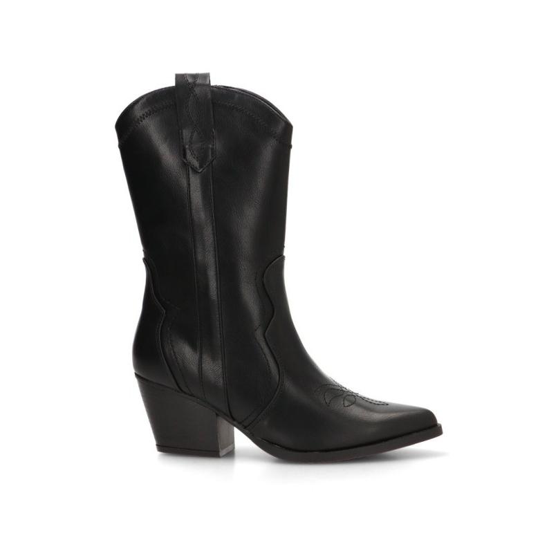 Botin Campero Etika - Mujer - Tacón Medio - Modelo 110564 - Color Negro