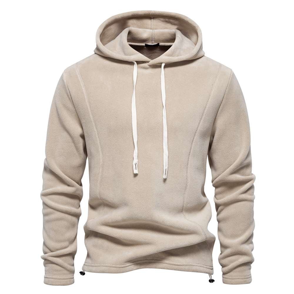 TK Nuevo estilo de otoño e invierno para hombre, sudadera de manga larga con media cremallera y cuello alto, cuello alto, top de forro polar para hombre moderno y versátil