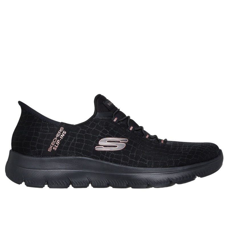 SKECHERS 150128 BKGD  39417 26I DEPORTIVO CORDON ELASTICO BLACK GOLD