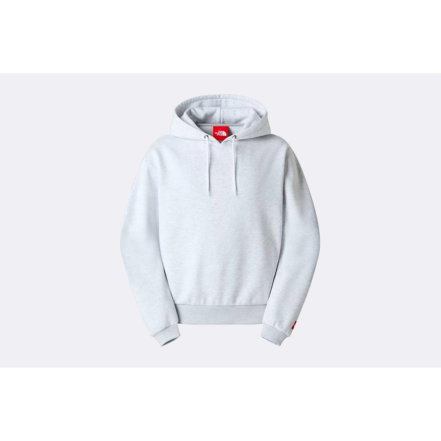 The north face men's red box tnf classic gray heather hoodie
