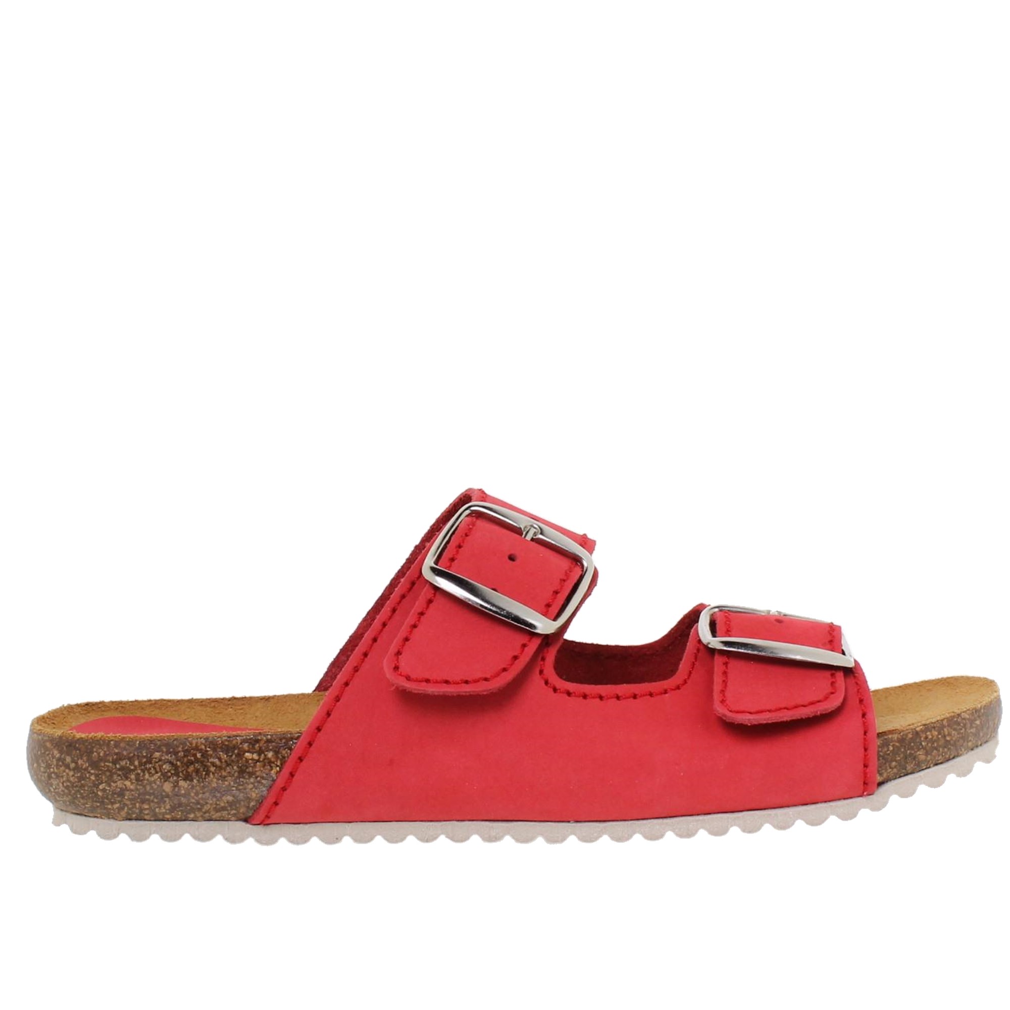 Blusandal Sandalia Bio Mujer Piel Rojo 896BLU - Altura 2 Cm - Material Exterior Piel - Plantilla Piel Almohadillada - Material Interior Piel - Piso Sintético