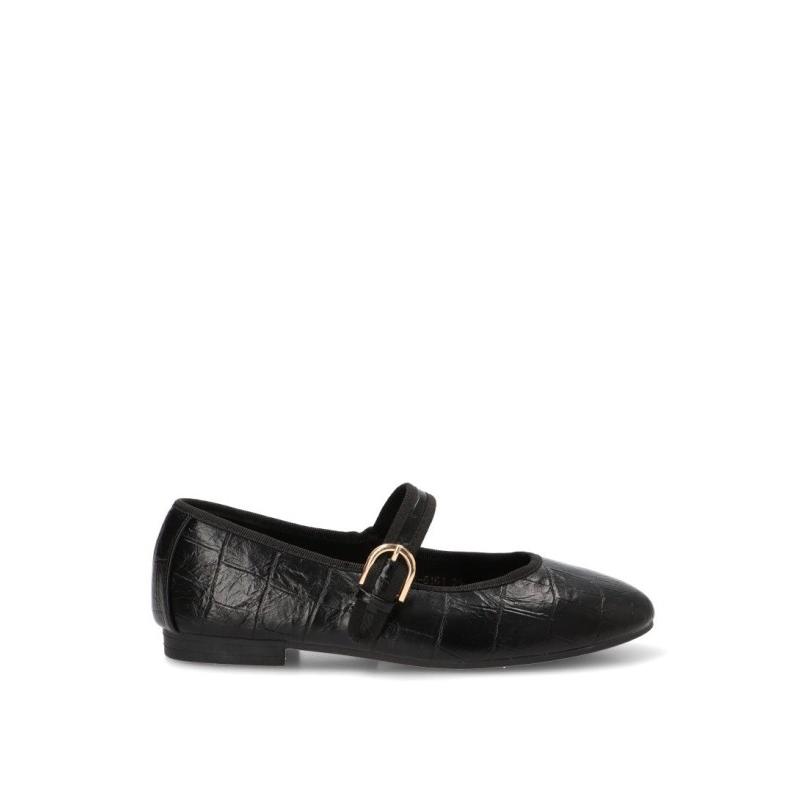 Bailarina Luna Collection - Mujer - Suela Plana - Modelo Ys-6161 - Color Negro