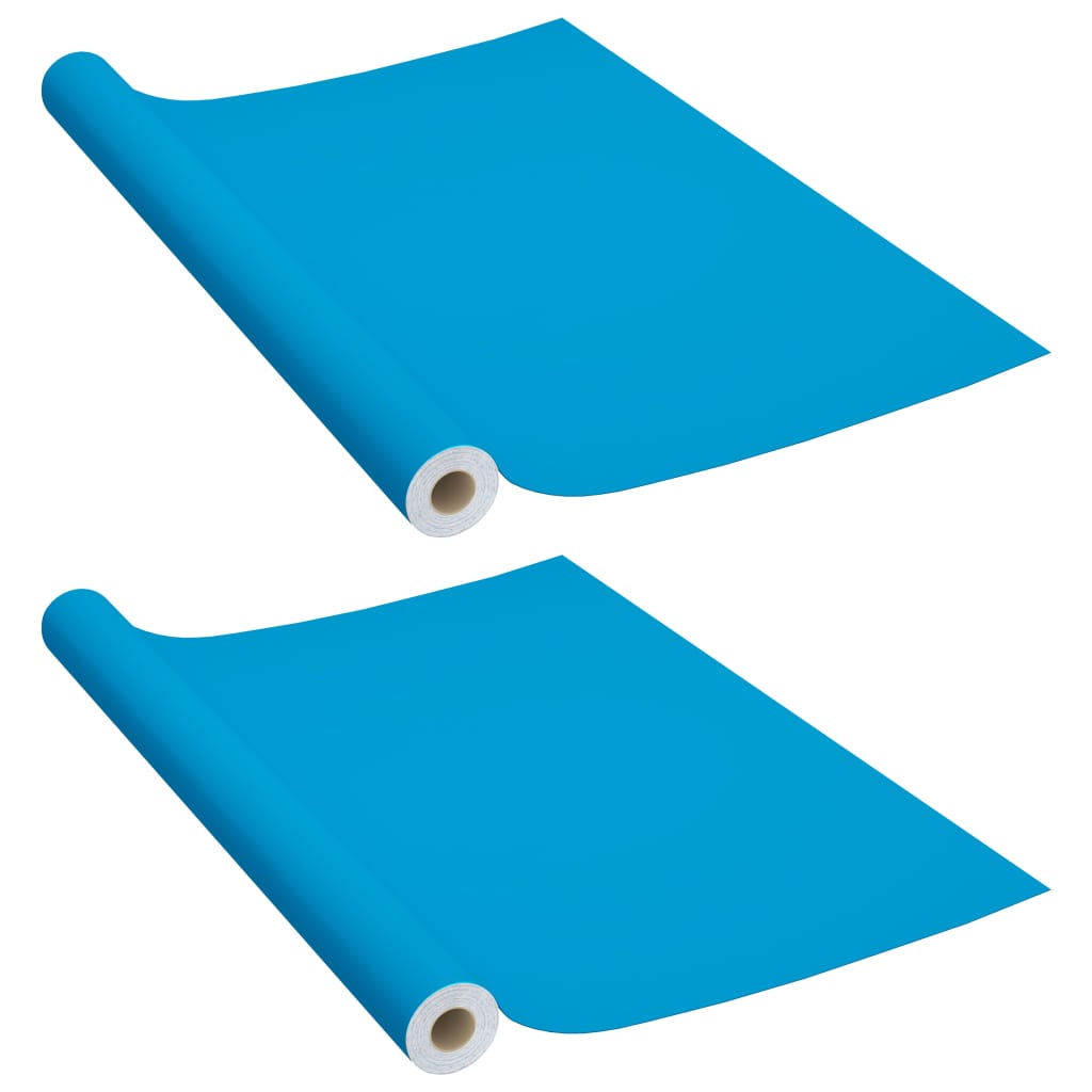 vidaXL 2x Láminas Autoadhesivas Muebles PVC Celeste Película Adhesiva Color Azul celeste,  Blanco,  Gris y mas