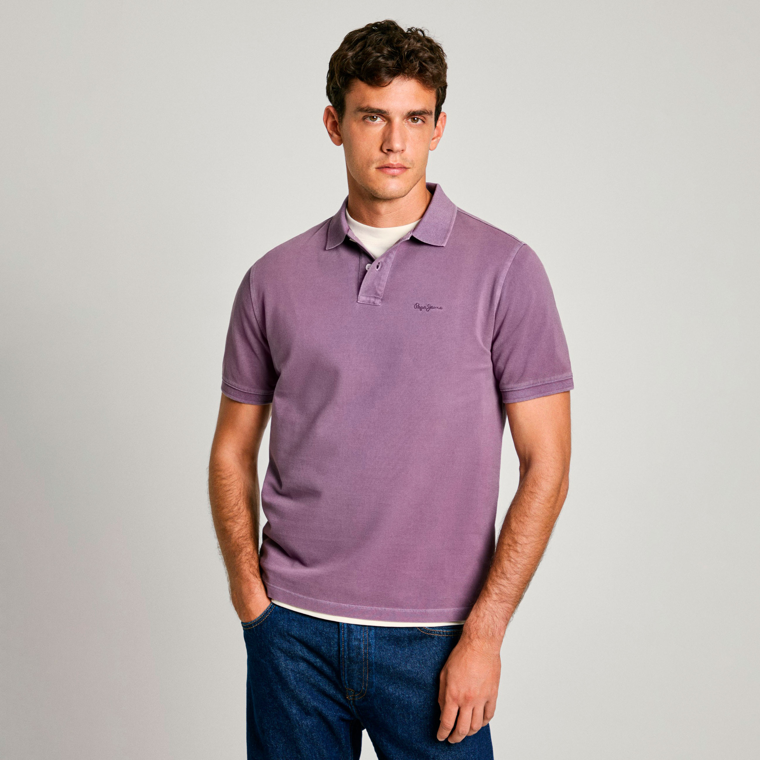 Pepe Jeans Polo New Oliver Violeta PM542099-491 , para Hombre